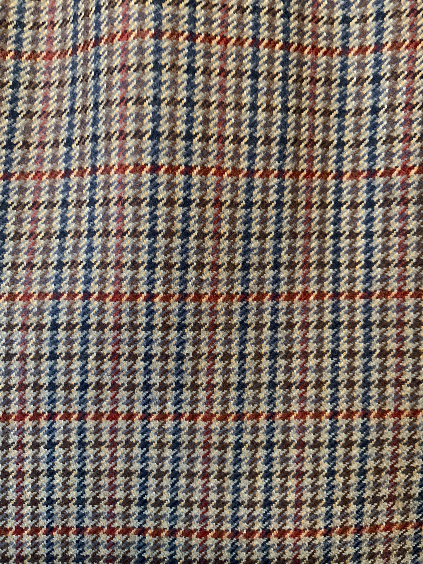 Blazer Laine à carreaux Vintage 1980 Chic Mixte T44