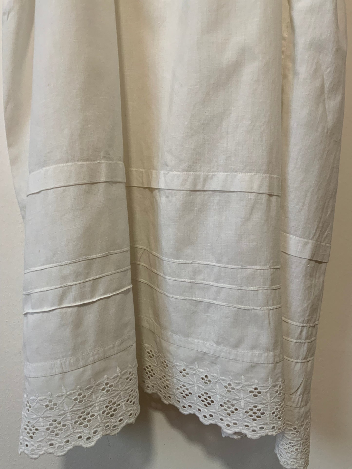 Robe broderies anglaises Ancienne Vintage Boheme Coton- Grande taille
