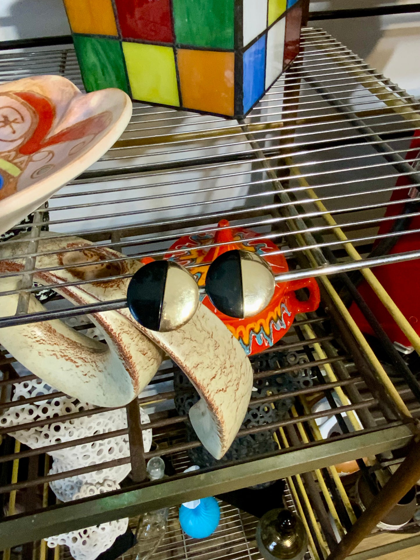 Boucles d’oreilles Disco Originales Vintage 1980 West Germany