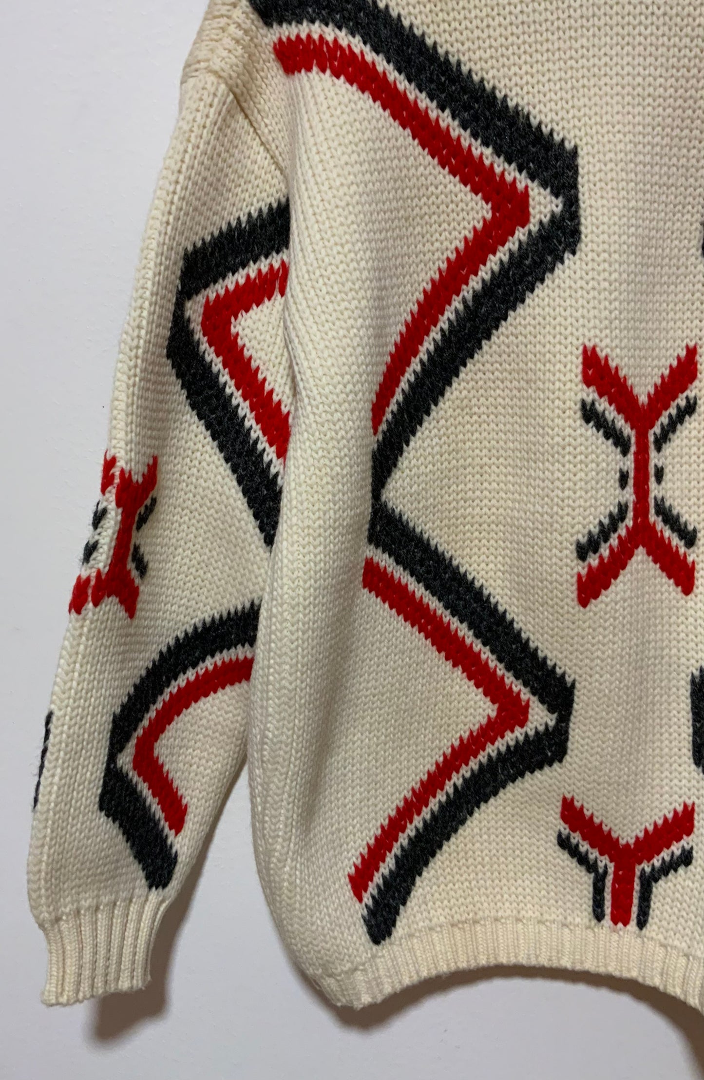 Gros Pull tricoté Laine Vintage Pépite