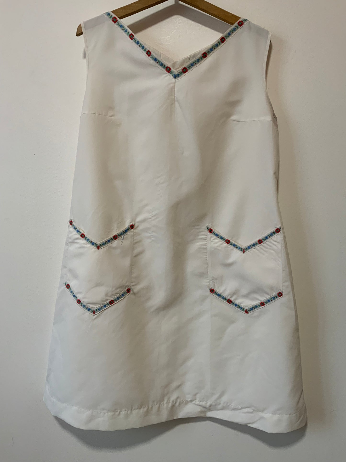 Robe blouse à fleurs Nylon Vintage 1970-T44