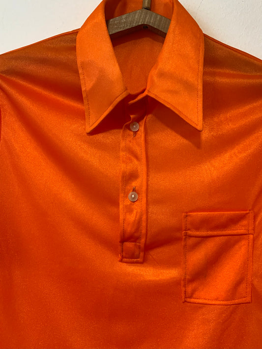 Chemise orange col pelle à tartes Vintage -T36/38