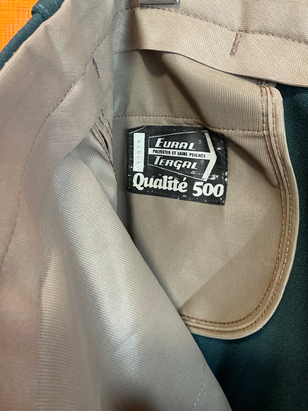 Pantalon Pattes d’éléphant Neuf Tergal avec étiquettes Vintage 1970-T36