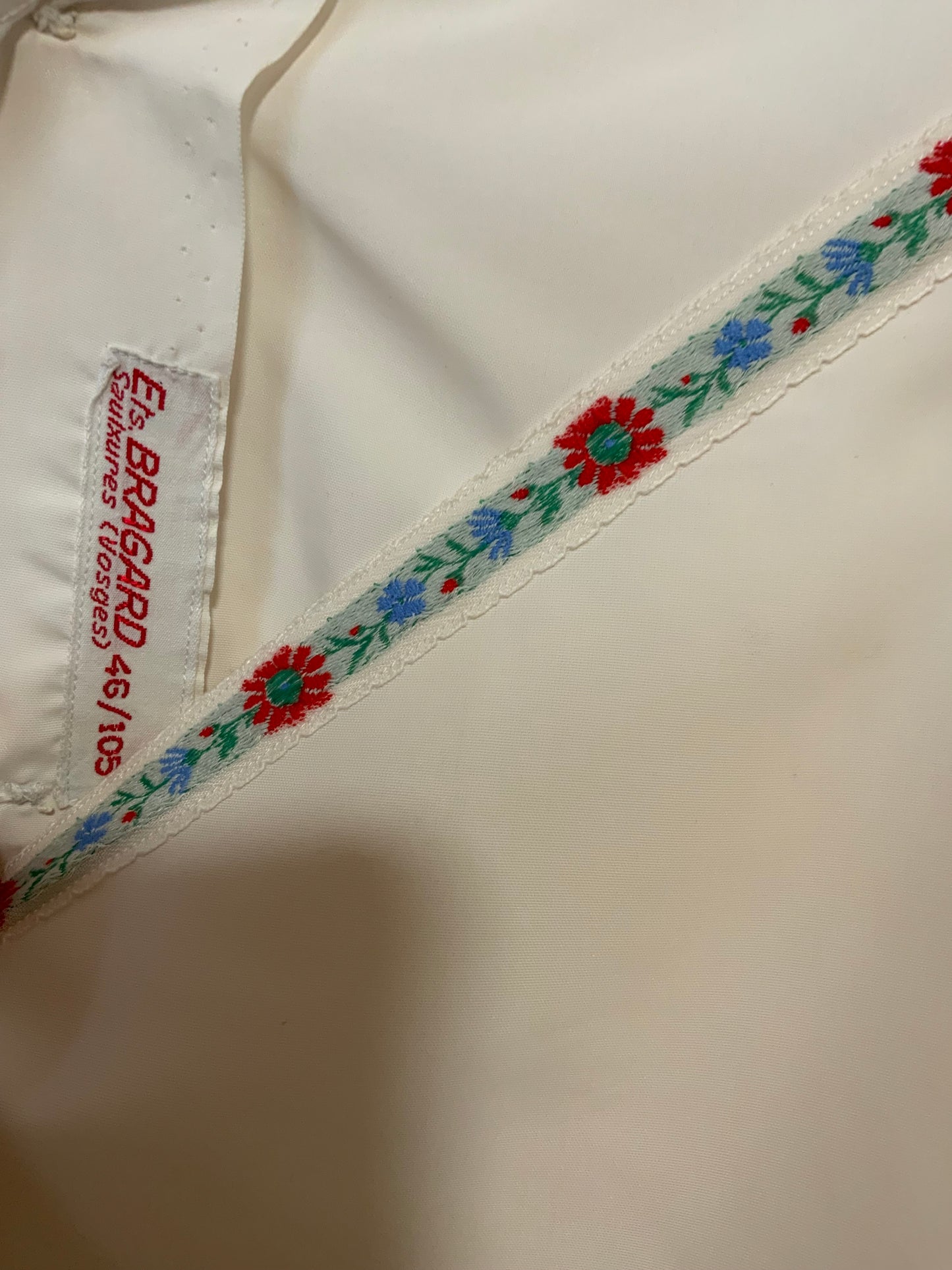 Robe blouse à fleurs Nylon Vintage 1970-T44