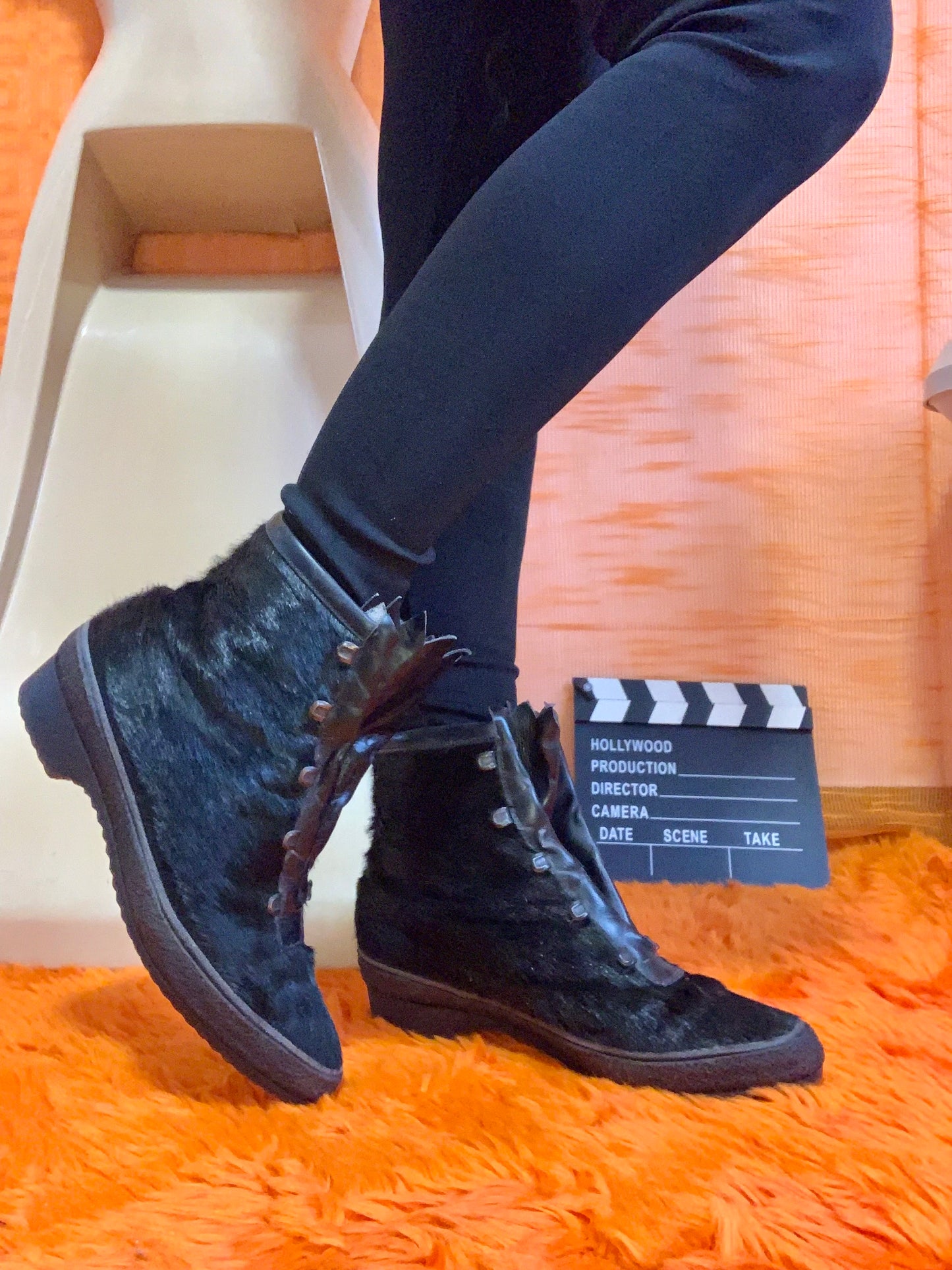 Bottines Fourrées Vintage Deadstock Fourrure 1970 Originales