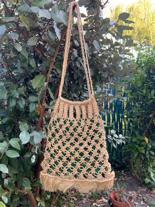 Sac à main en pailles tressées Vintage 1980 - Tissu provençal