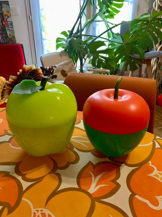2 pommes sauts à glaçons Vintage 1970
