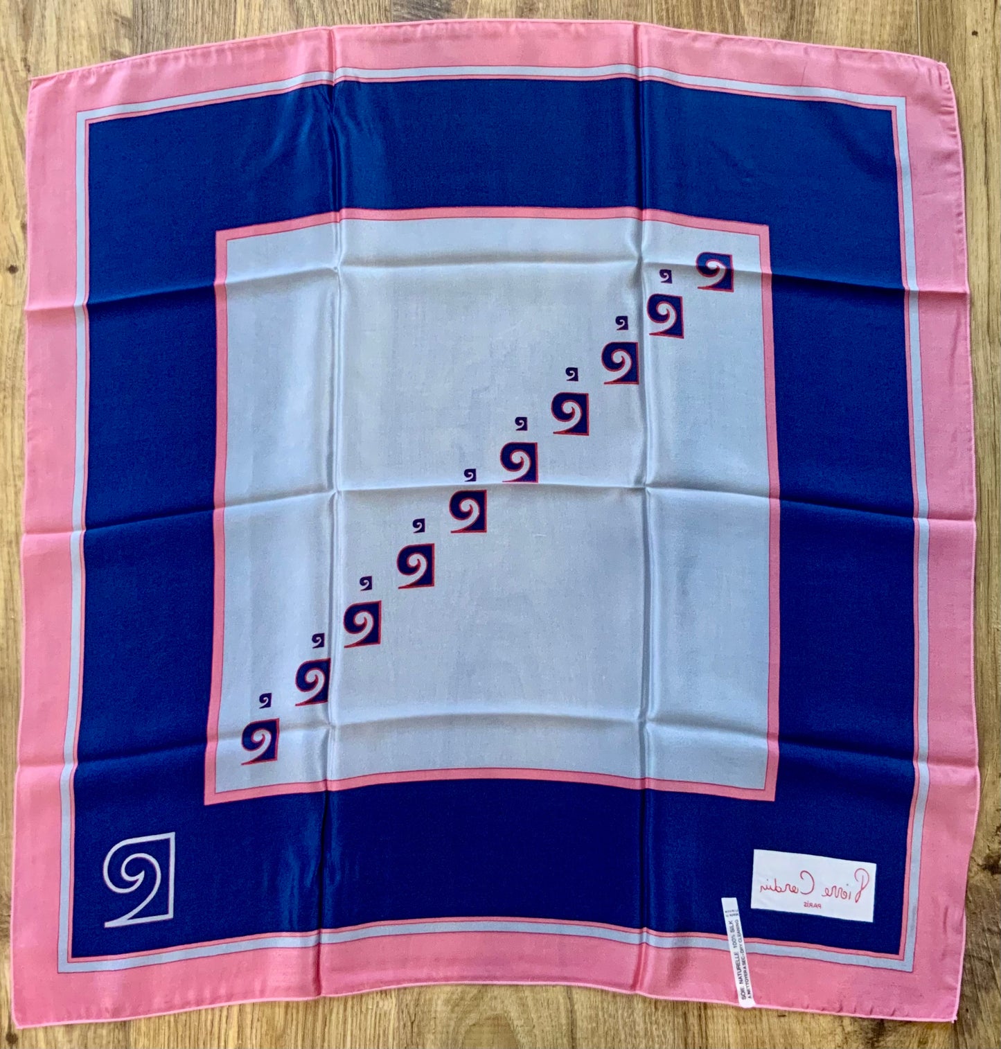 Foulard Pierre Cardin Soie Neuf Vintage 1980-