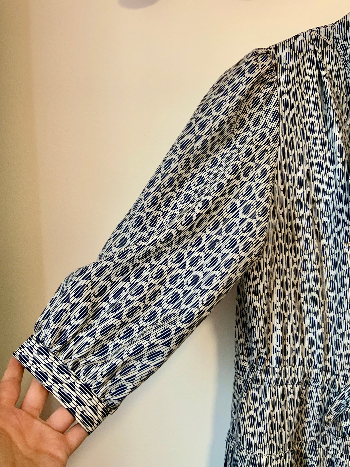 Robe longue plissée Jaeger Vintage Élégance- T46 et inf.