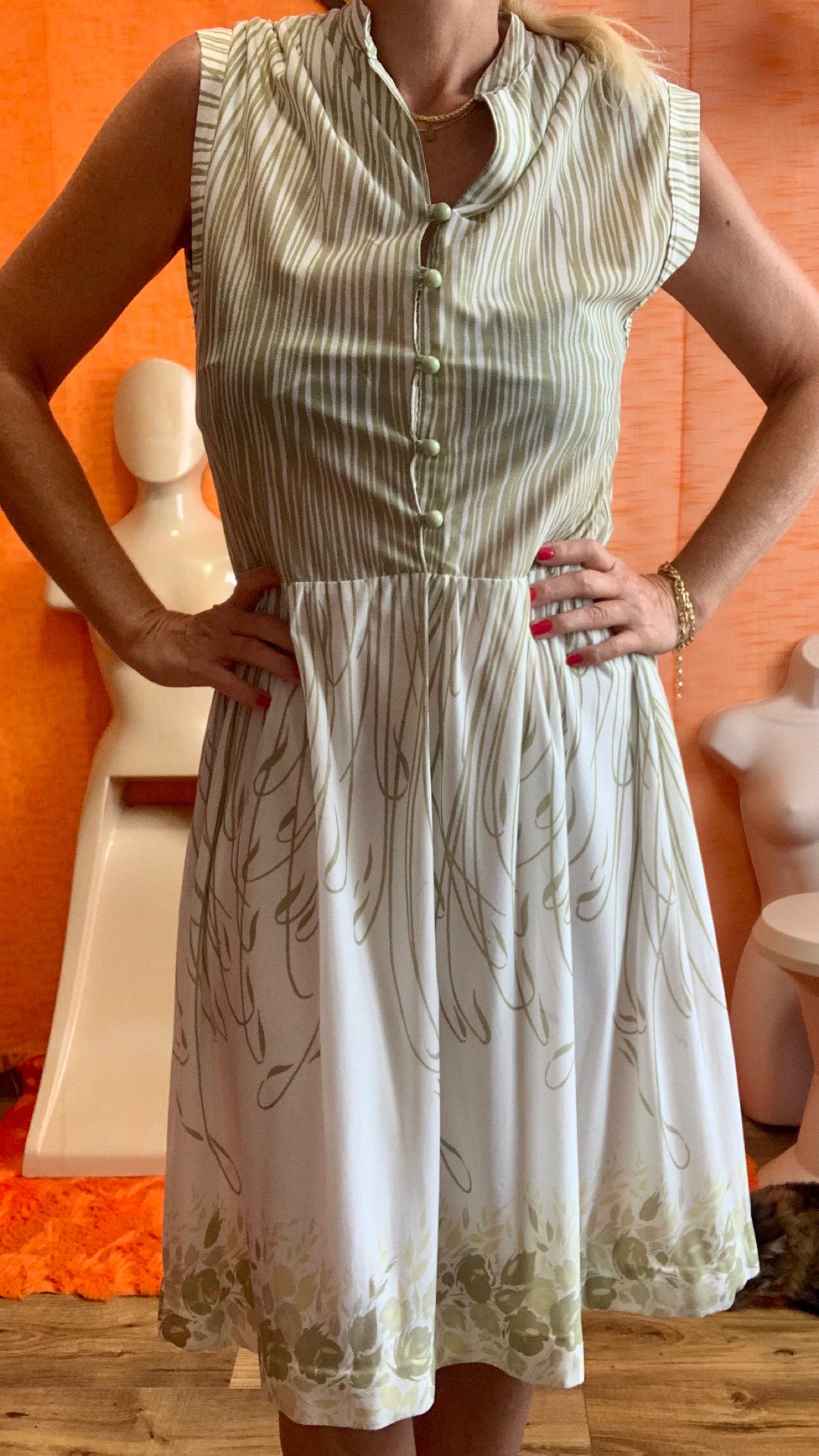 Robe Vintage 1980 Fleurs- T40/42