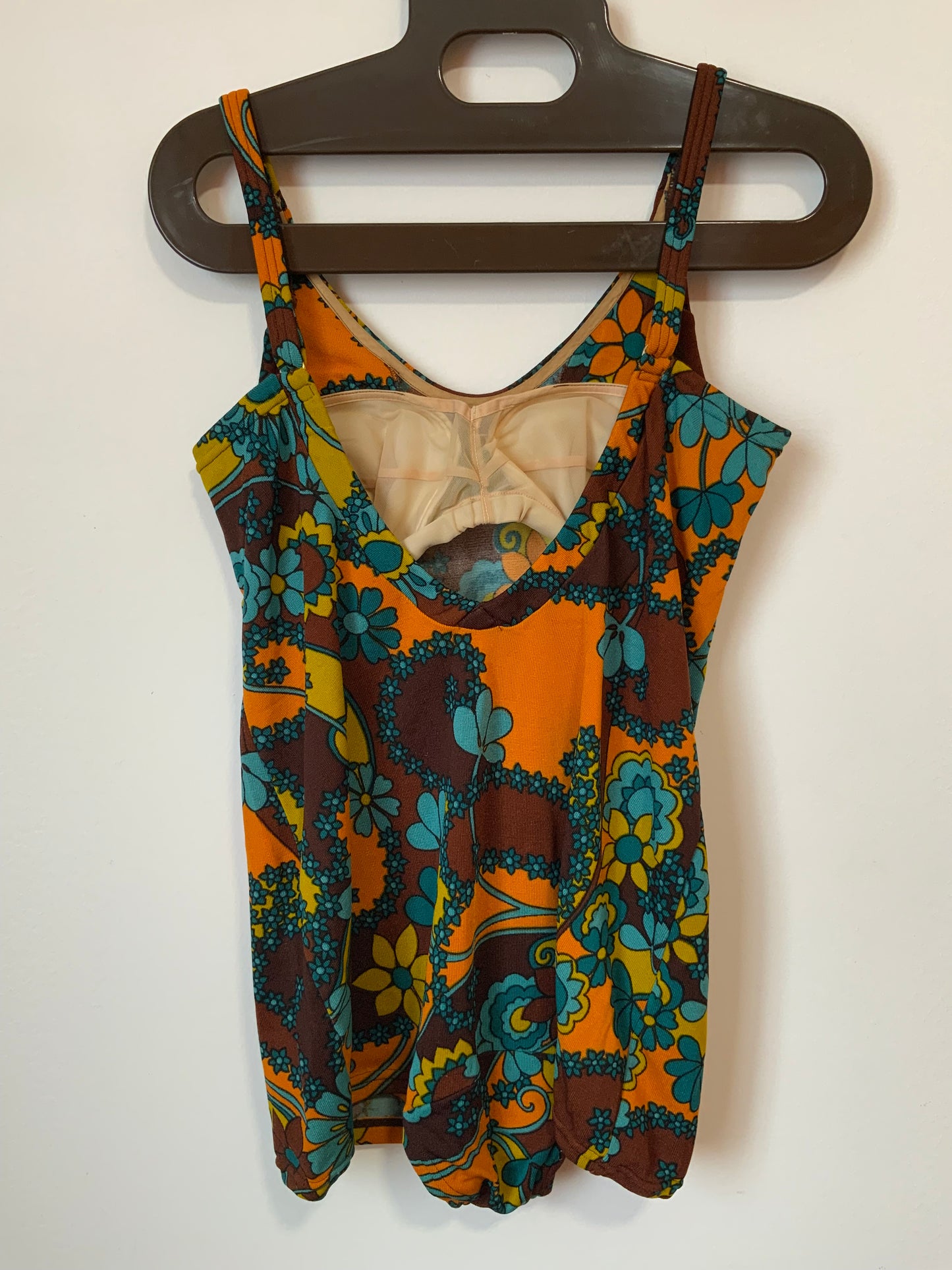 Superbe Maillot de bain à fleurs Vintage France 1970- T44