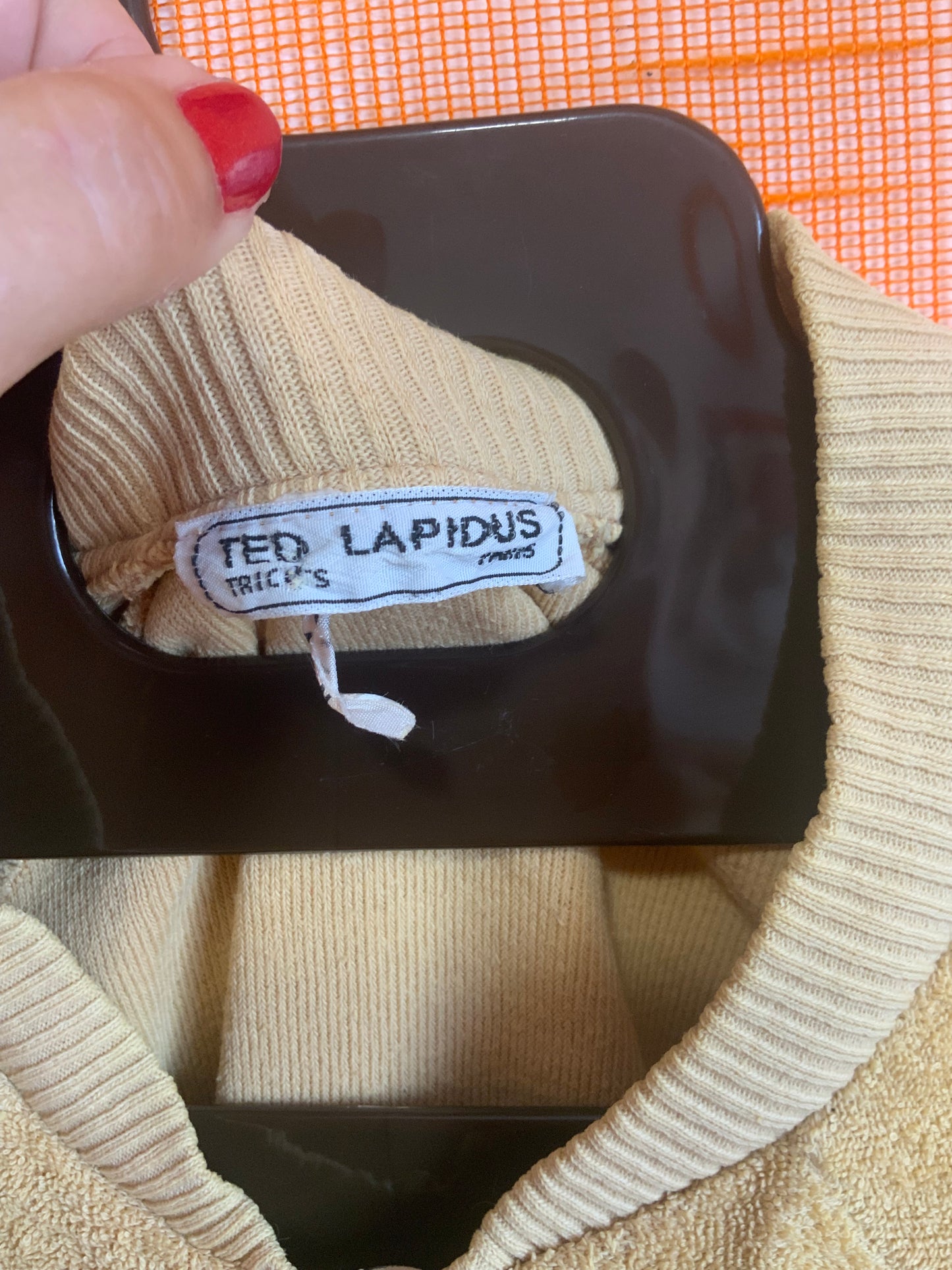 Gilet en Eponge Ted Lapidus Vintage 1970/80- T40 maxi.