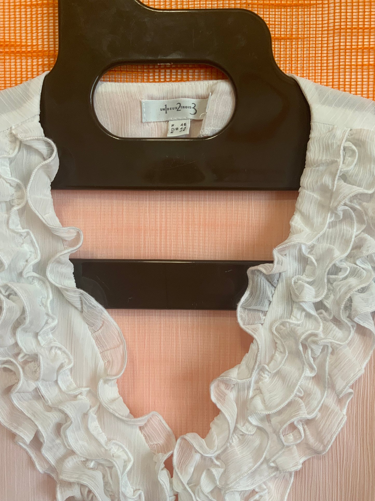 Chemisier Frous Frous voile blanc- Vintage 2000- T46