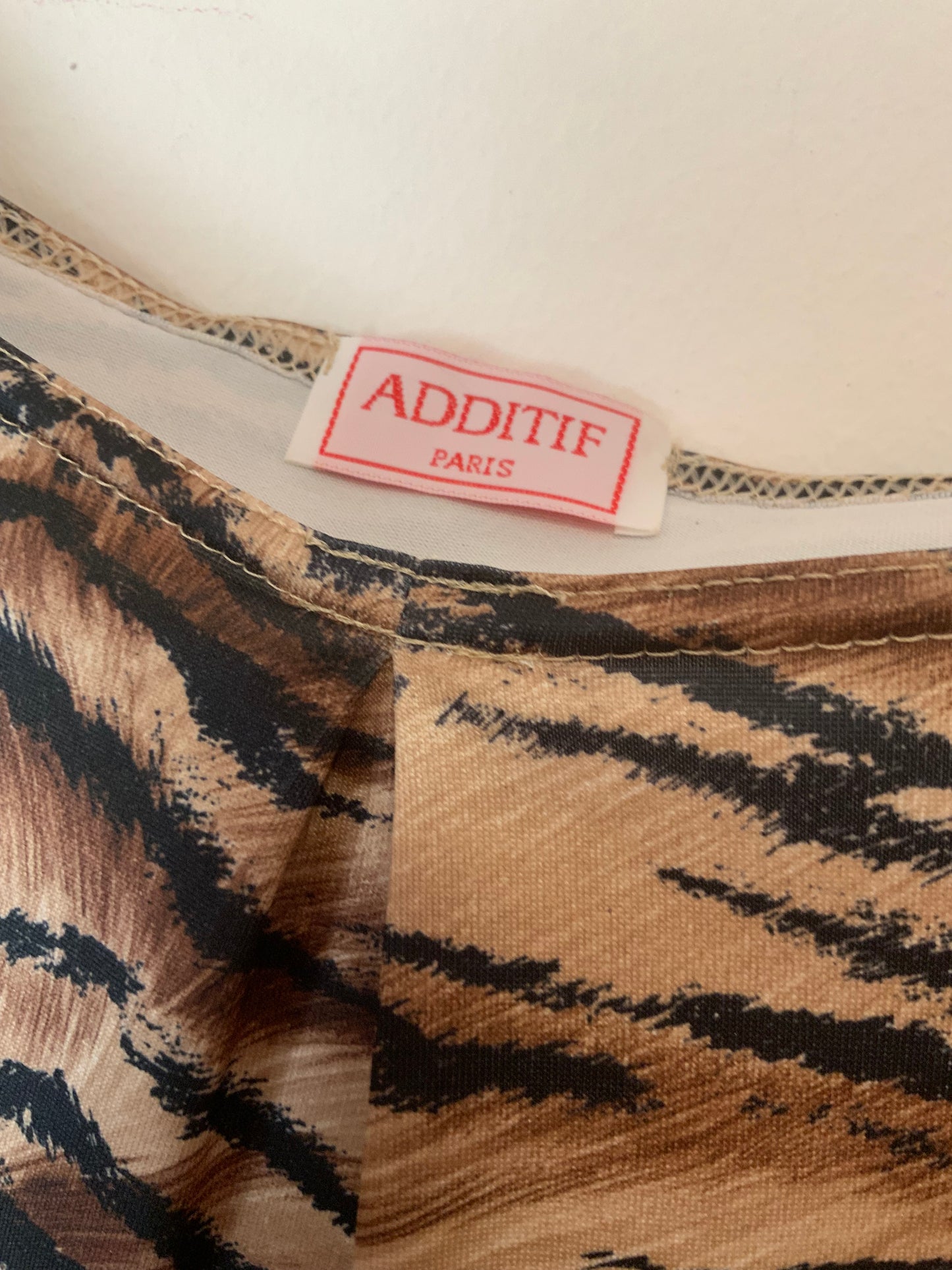 Robe motifs tigre Vintage France - T40 maxi.