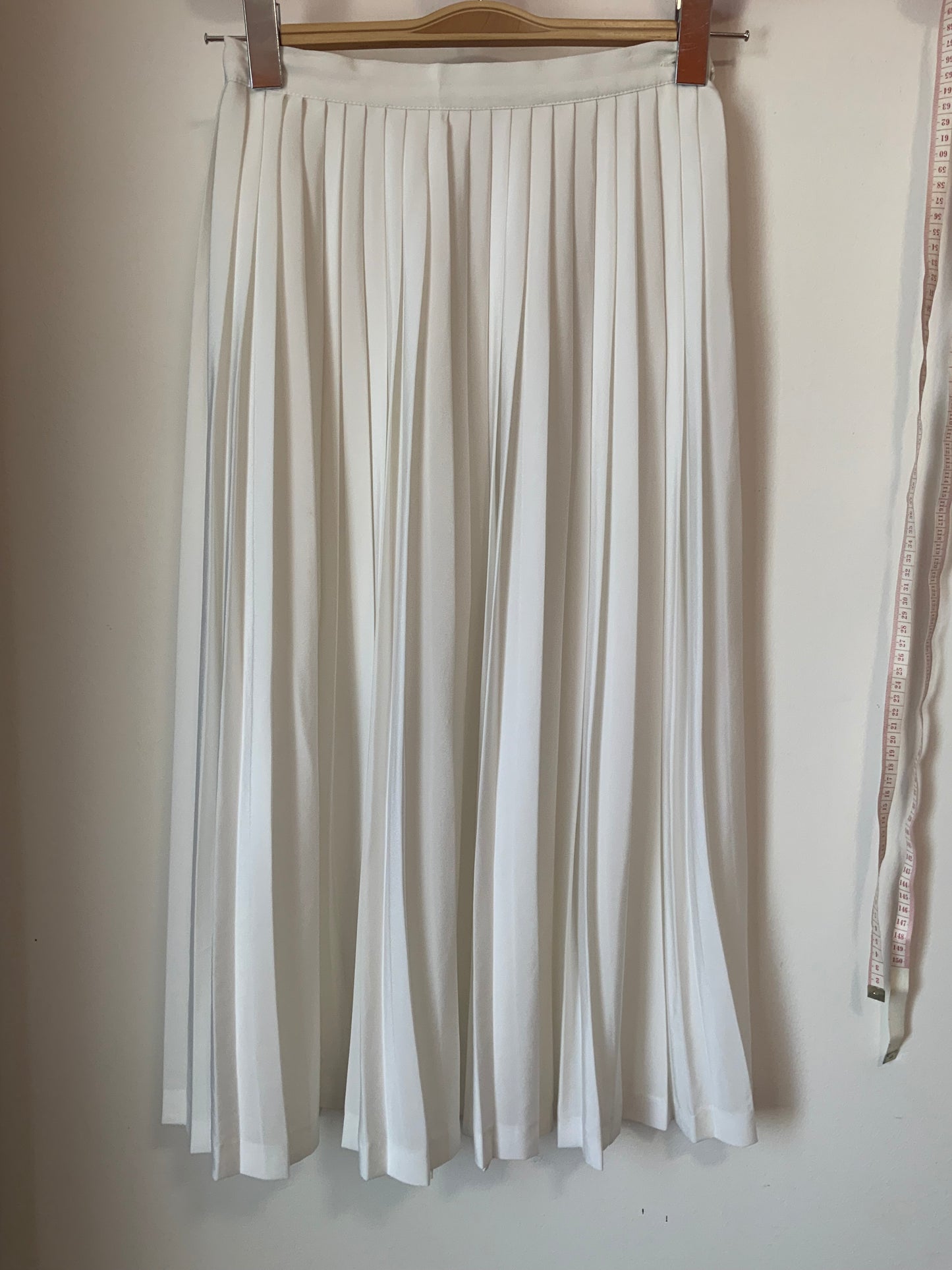 Jupe Longue plissée blanche Rodier Vintage 1980- La classe ! T34-