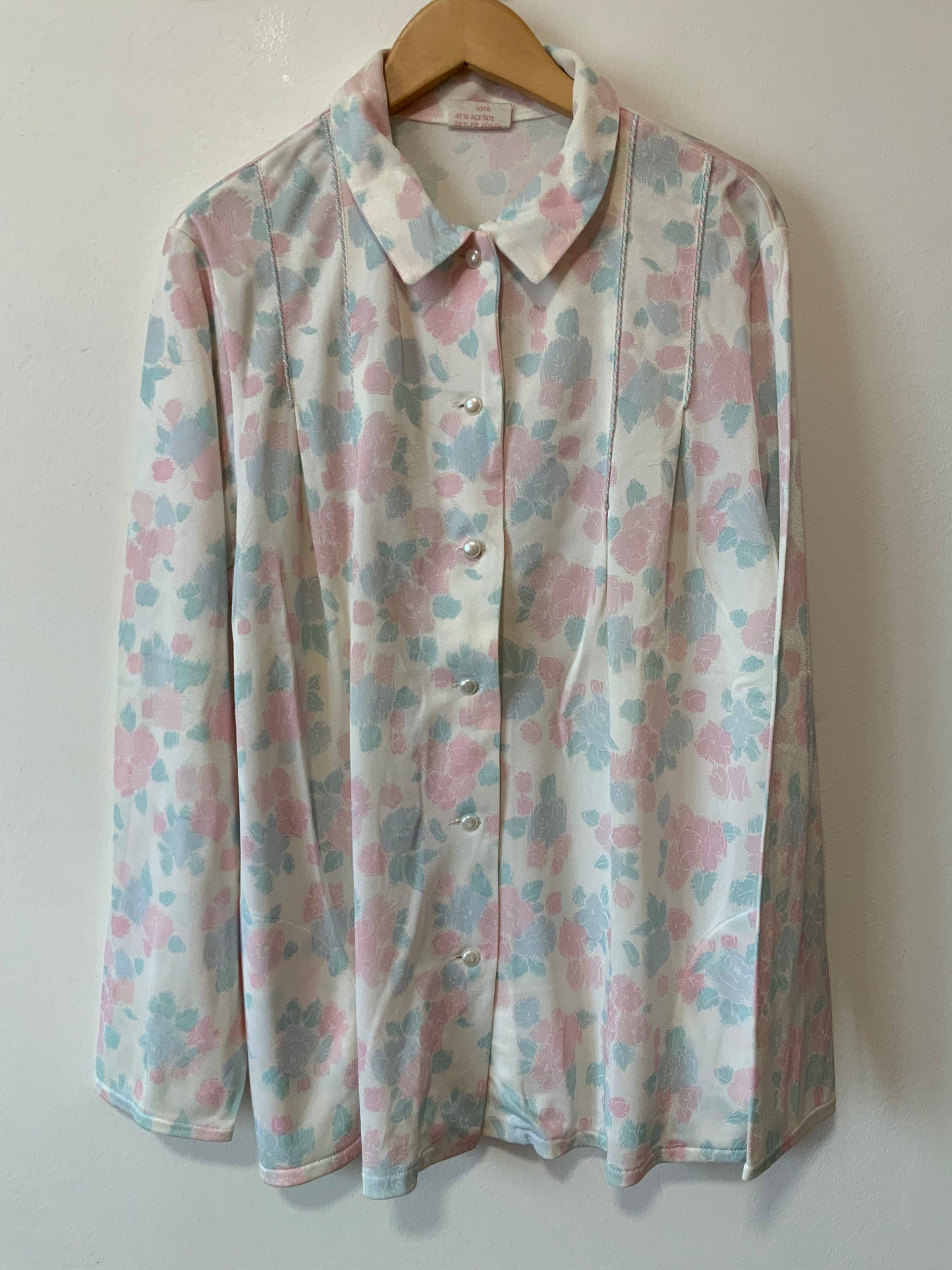 Pyjama à fleurs Made in France Vintage 1980- T42