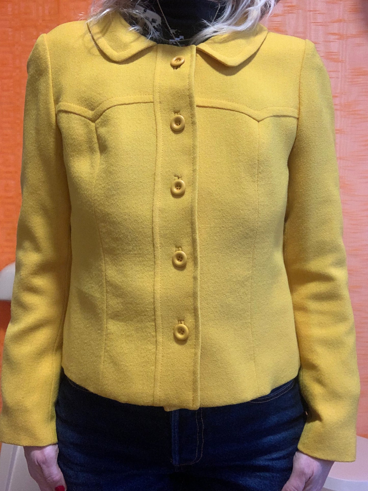 Très belle Veste Vintage 1970/80 Col Claudine