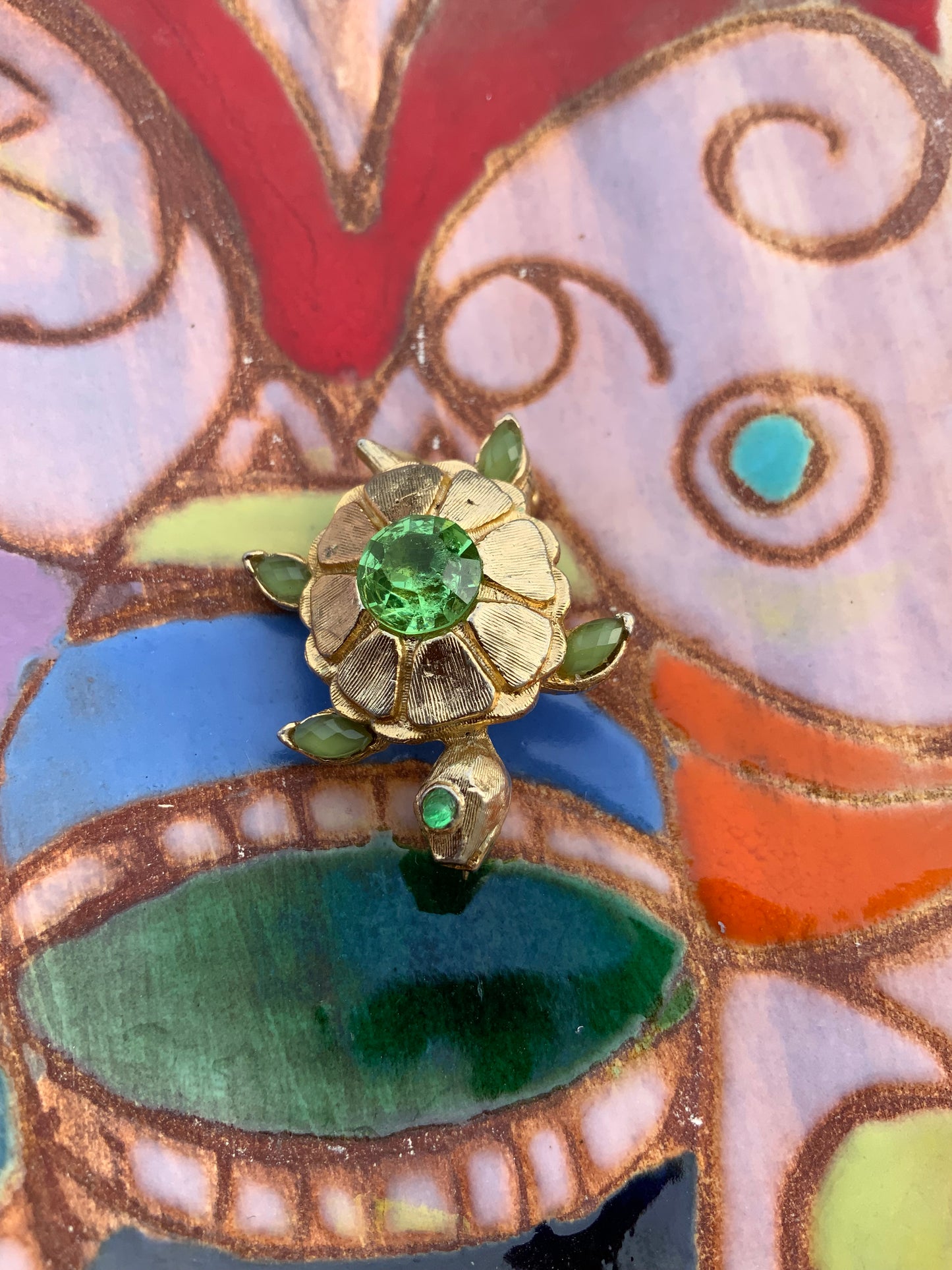 Ravissante Broche Tortue Vintage signée Sphynx