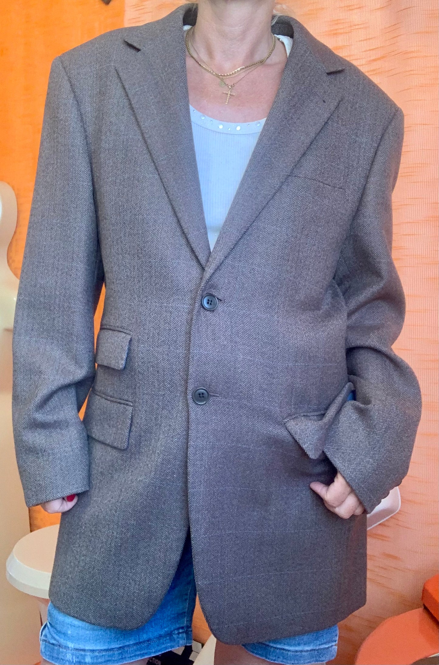 Blazer Chevrons Carven - Neuf T50 maxi.