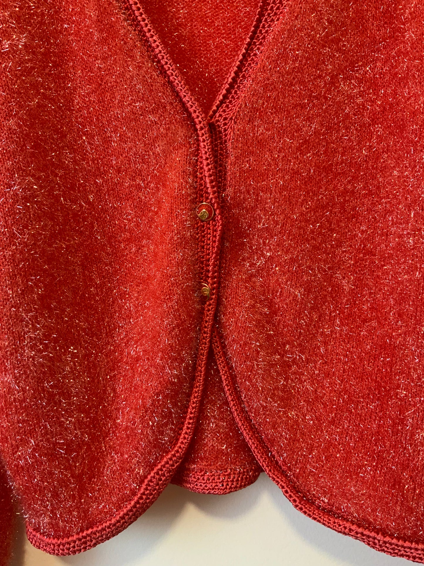 Gilet Anny Blatt Vintage avec épaulettes - T46