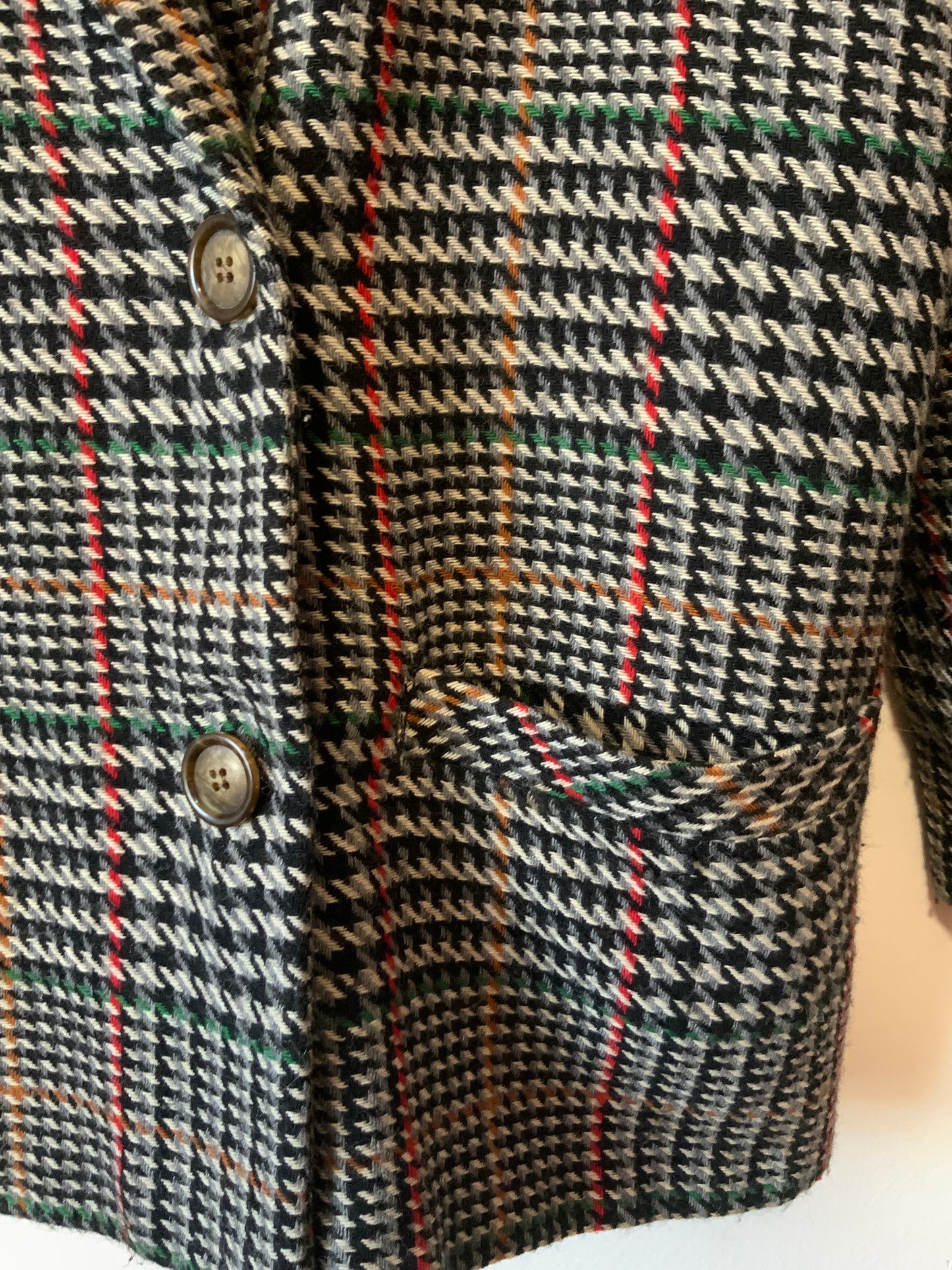 Veste droite croisée a carreaux C.Laure France Chic Vintage- T40