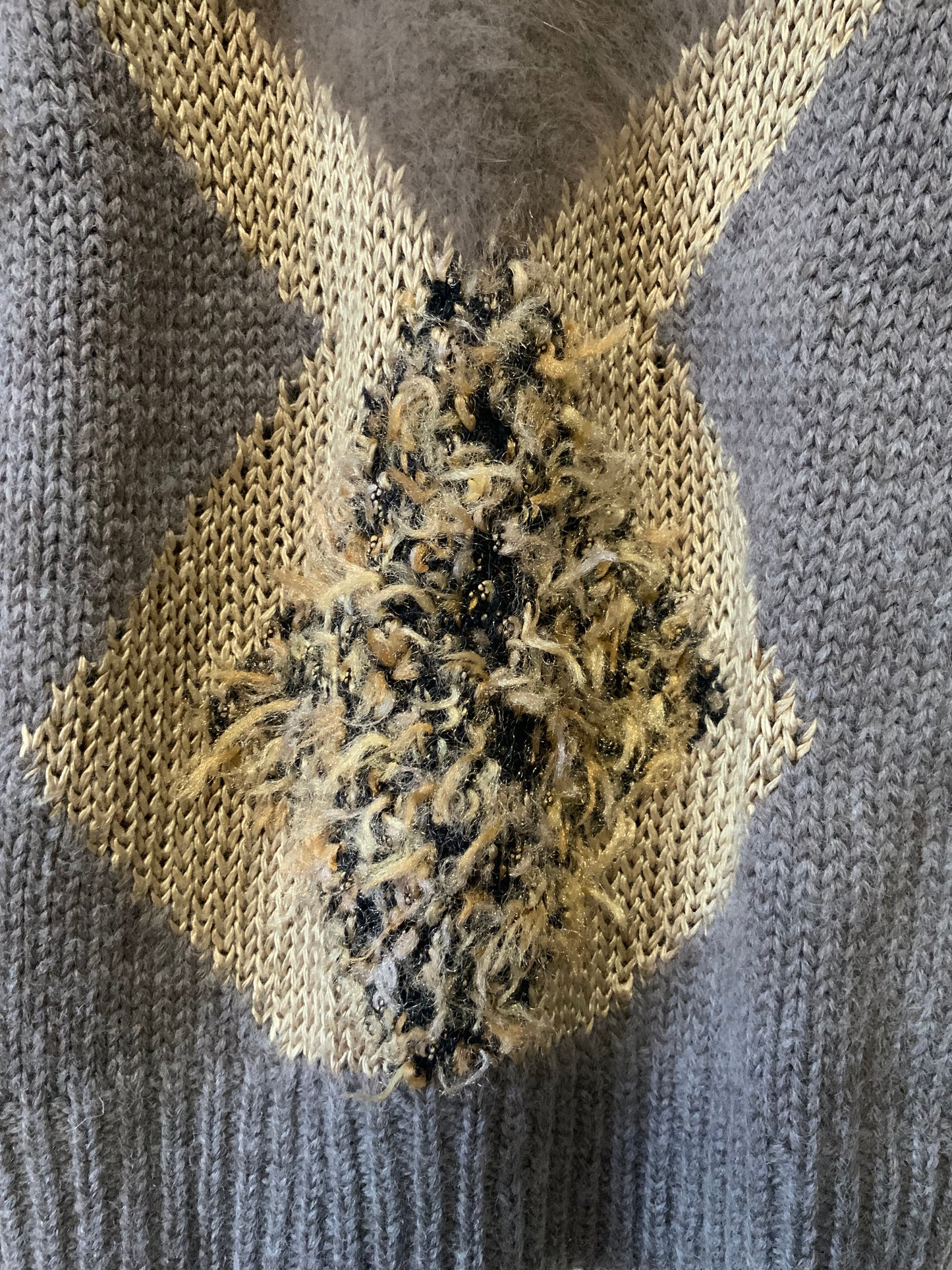 Pull Tricoté Mohair Laine Vintage 1990 - T50 maxi.