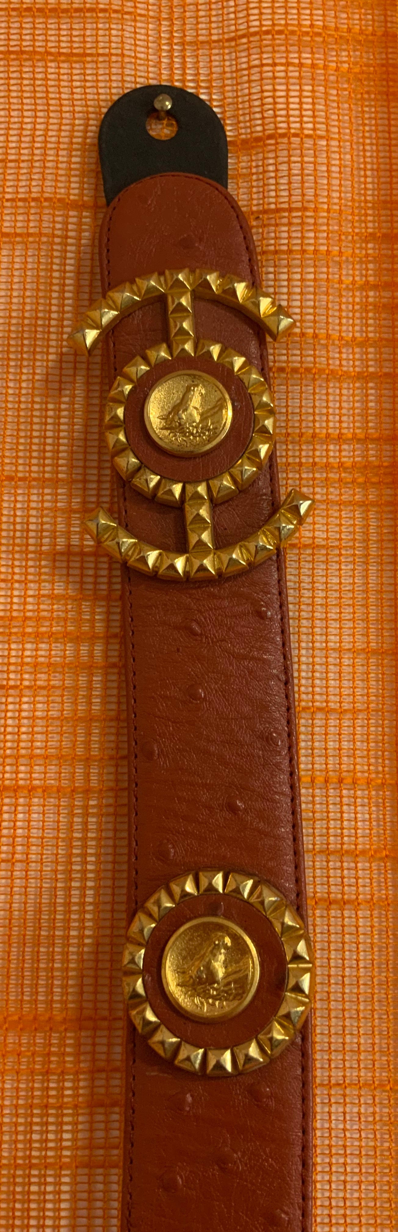 Superbe Ceinture DeadStock boucle chevaux Vintage L Effel