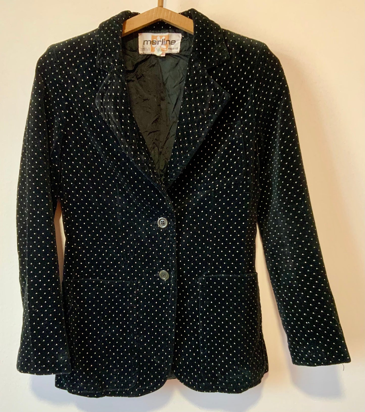 Sublime Veste Velours France Vintage 1970