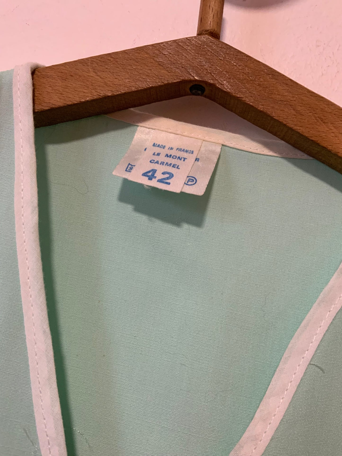 Robe Blouse Boutonnée Vintage France Deadstock