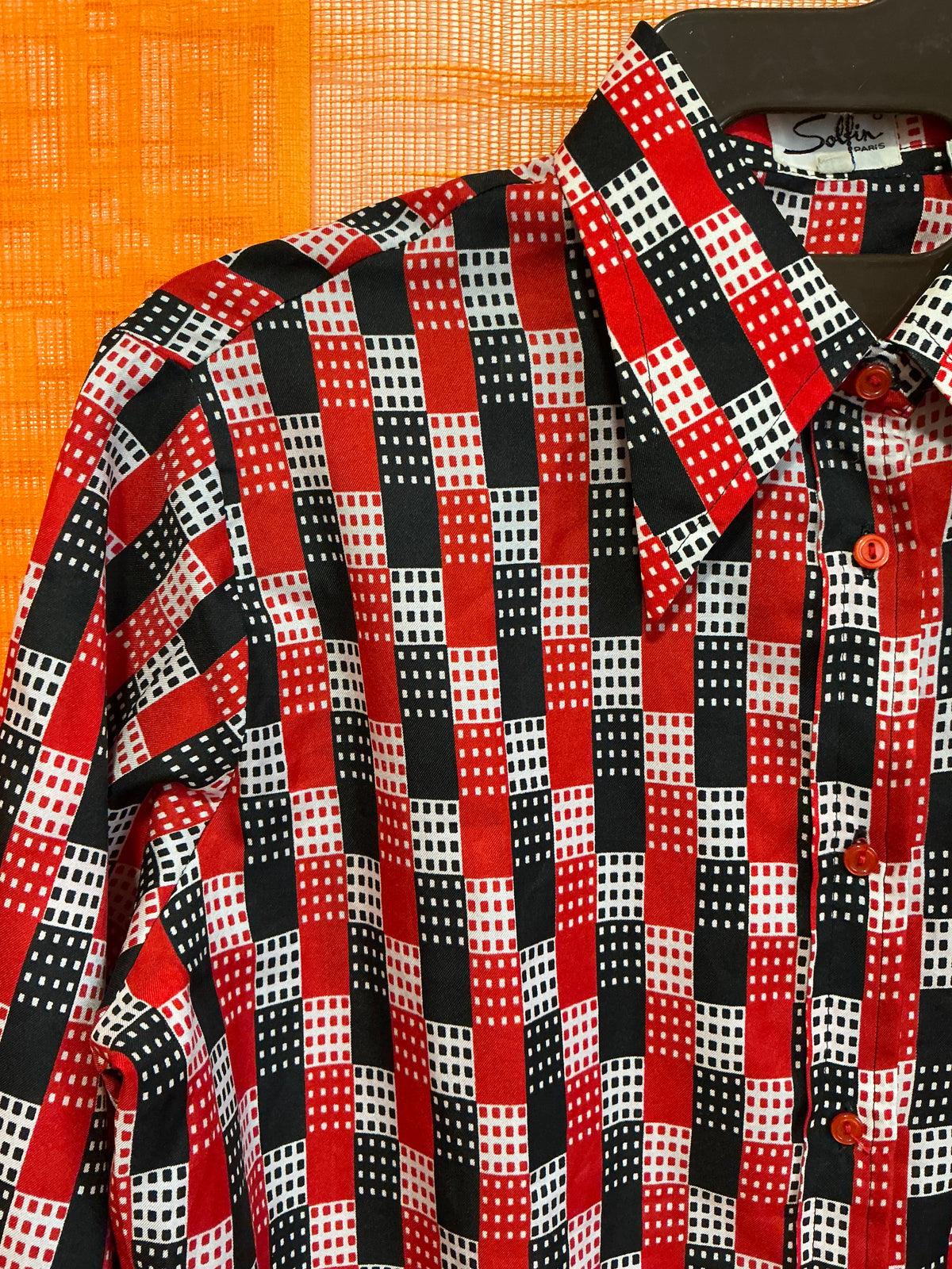 Chemise Superbe Vintage Seventies Col pelle à tartes -T44
