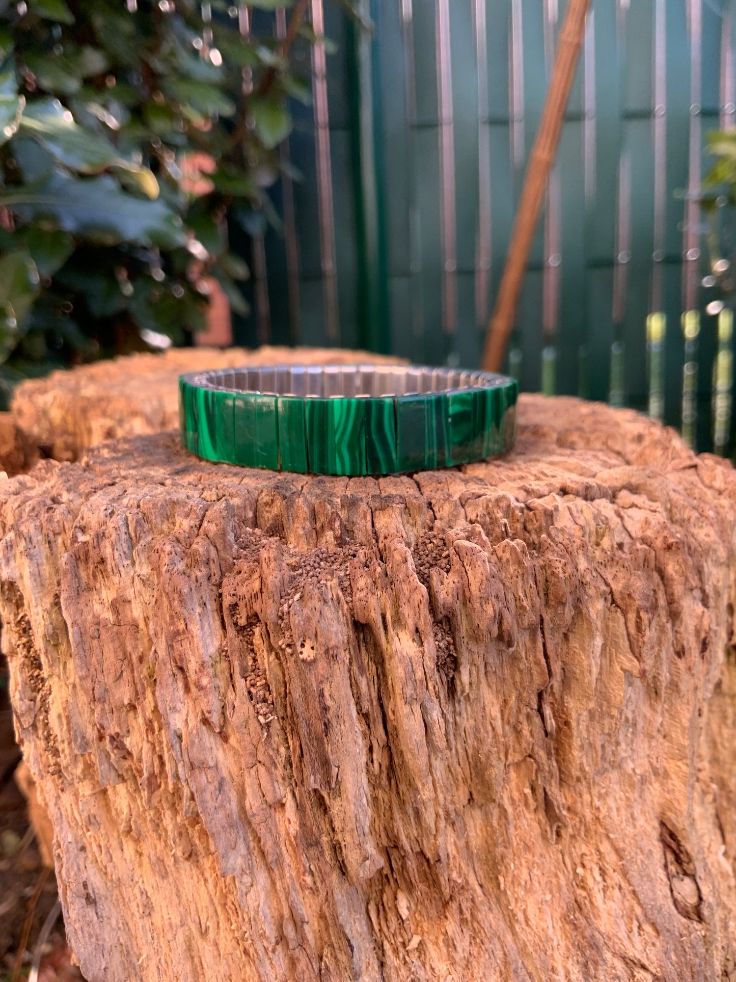 Bracelet Vintage Pierres Malachite