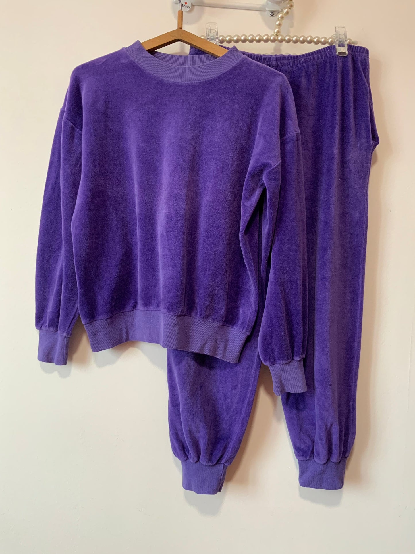 Ensemble de Jogging Velours Vintage Eighties