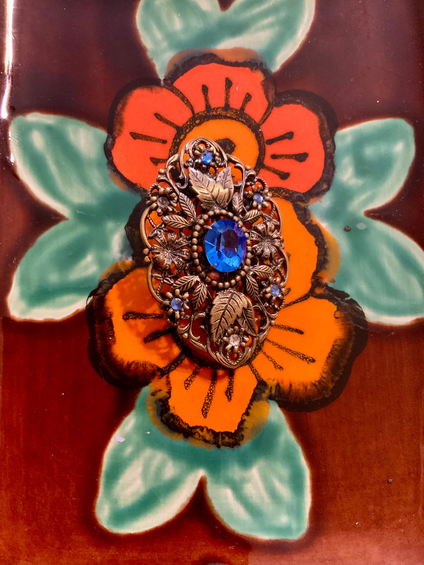 Broche Ancienne Magnifique Vintage Art deco