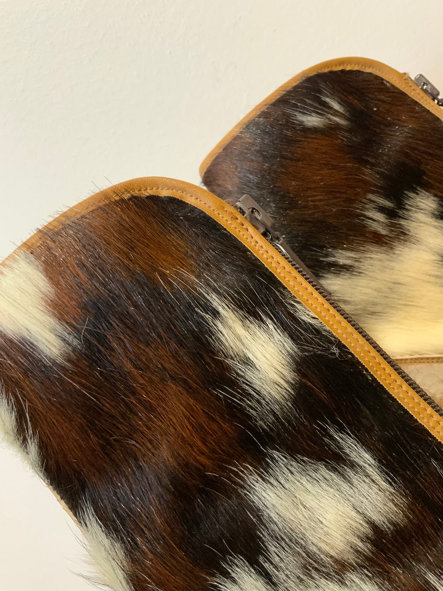 Bottes Originales en poils de vaches Cowboy Vintage 1970