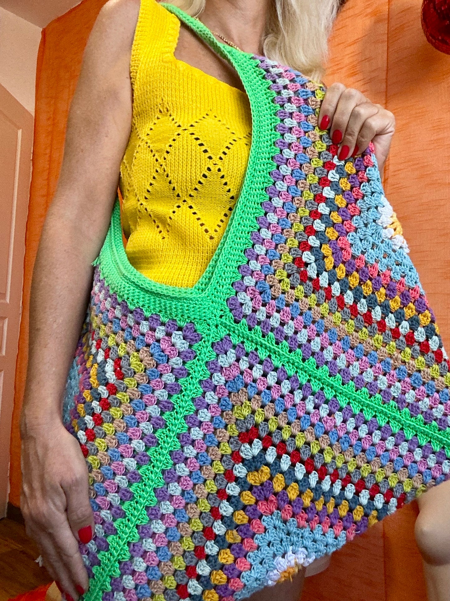 Sac Vintage Crochet Original Fait Main -