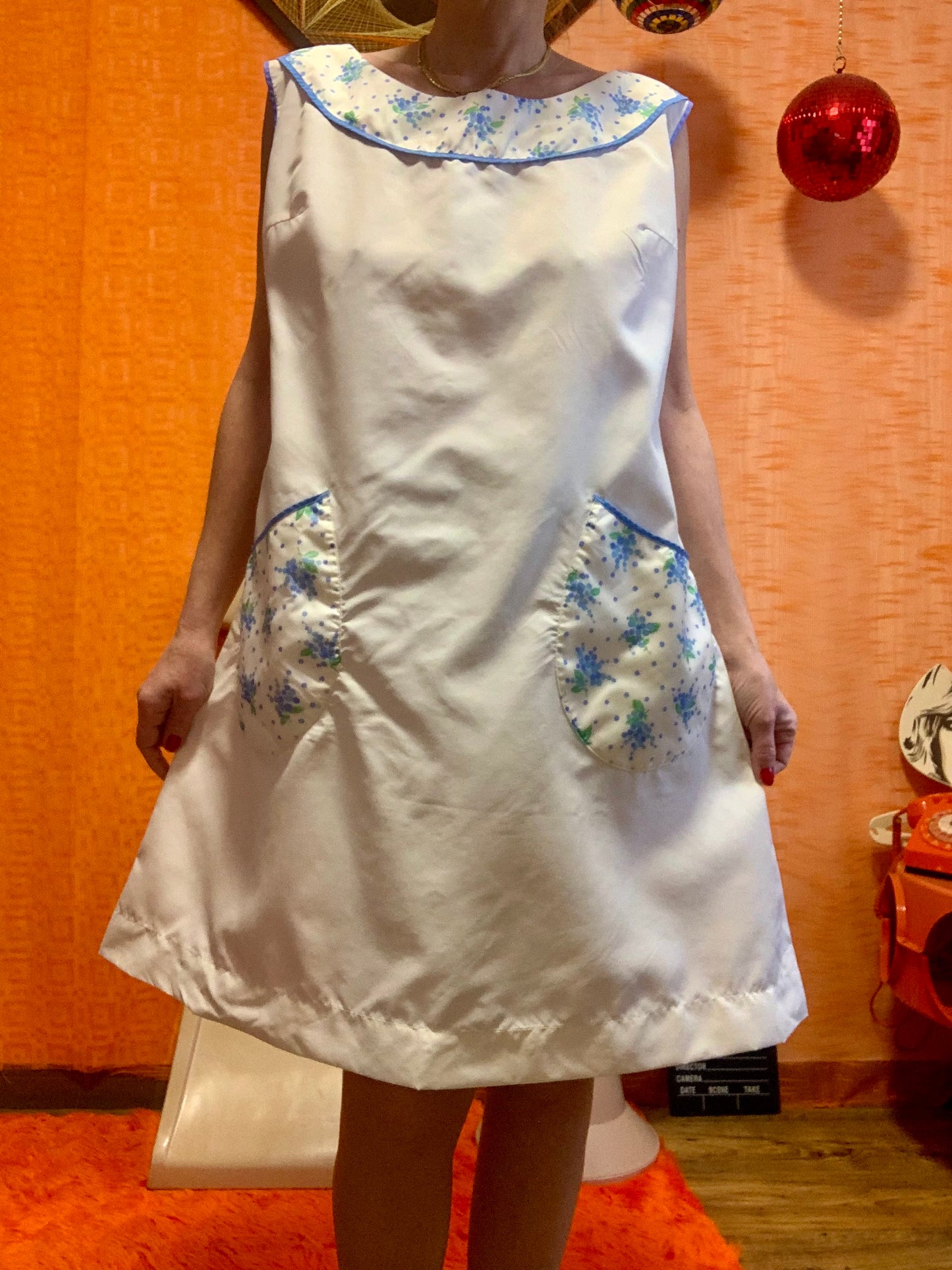 Blouse Nylon Vintage Fleurs- T44/46