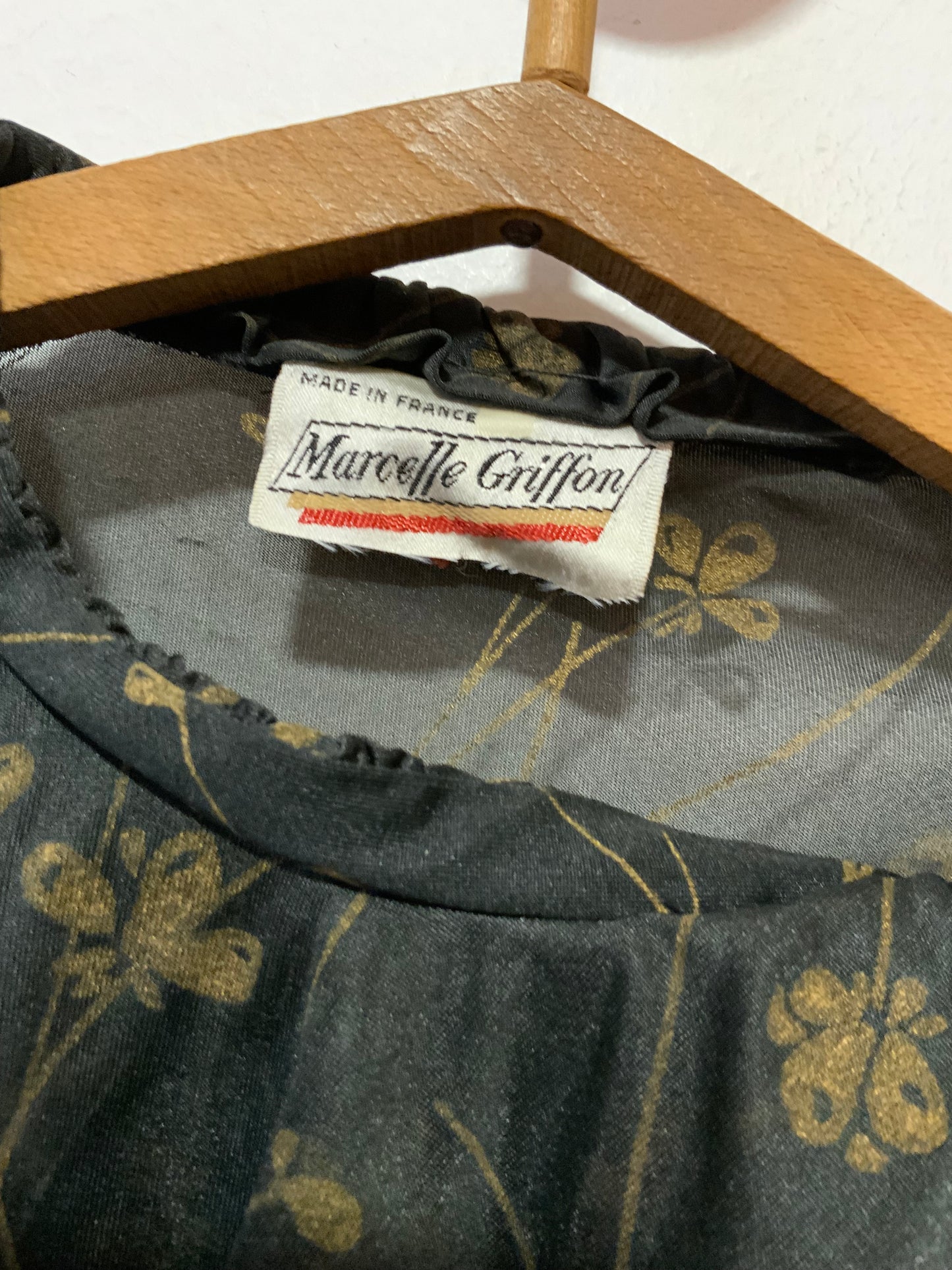 Robe en voile à Fleurs M.Griffon Vintage France- T40