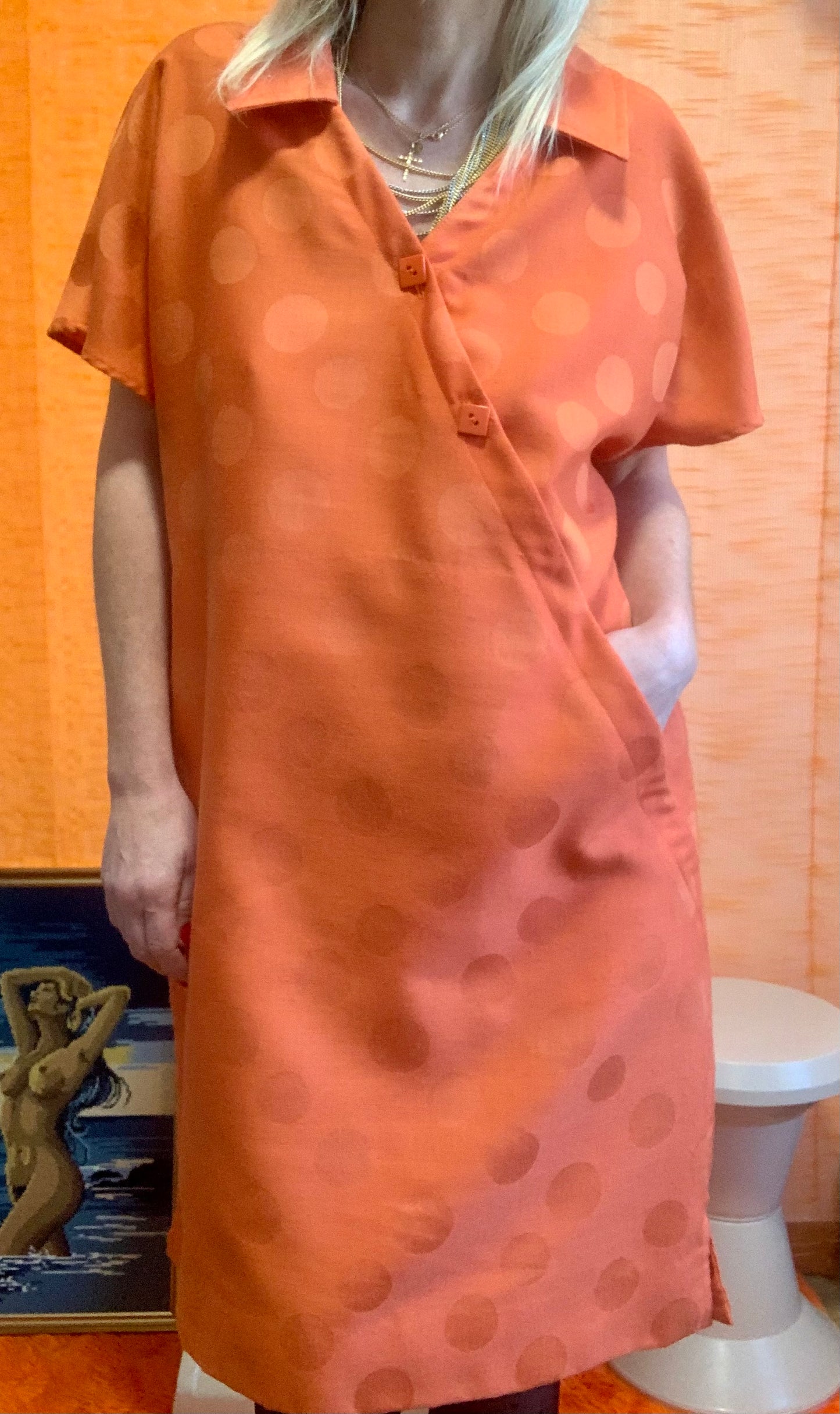 Robe Orange Création Vintage 1980/90