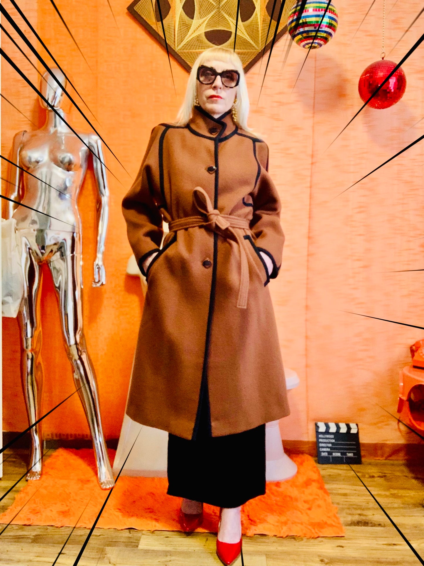 Manteau Trench Vintage 1980 Laine Original  Sublime - T38/40-