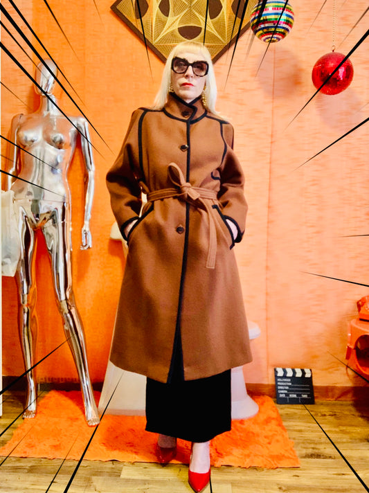 Manteau Trench Vintage 1980 Laine Original  Sublime - T38/40-