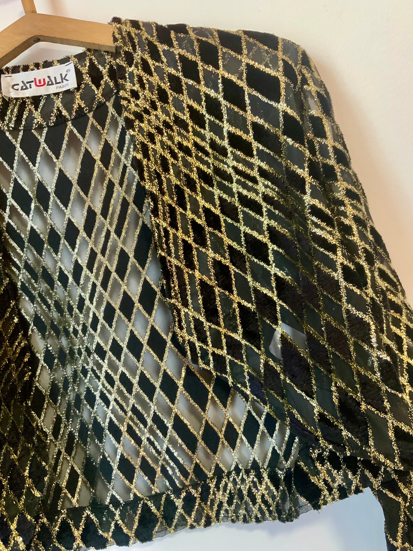 Veste Lurex Vintage France 1980 Original -T44
