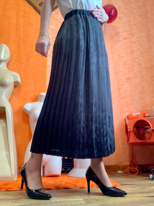 Jupe longue plissée Vintage 1980- T38/40