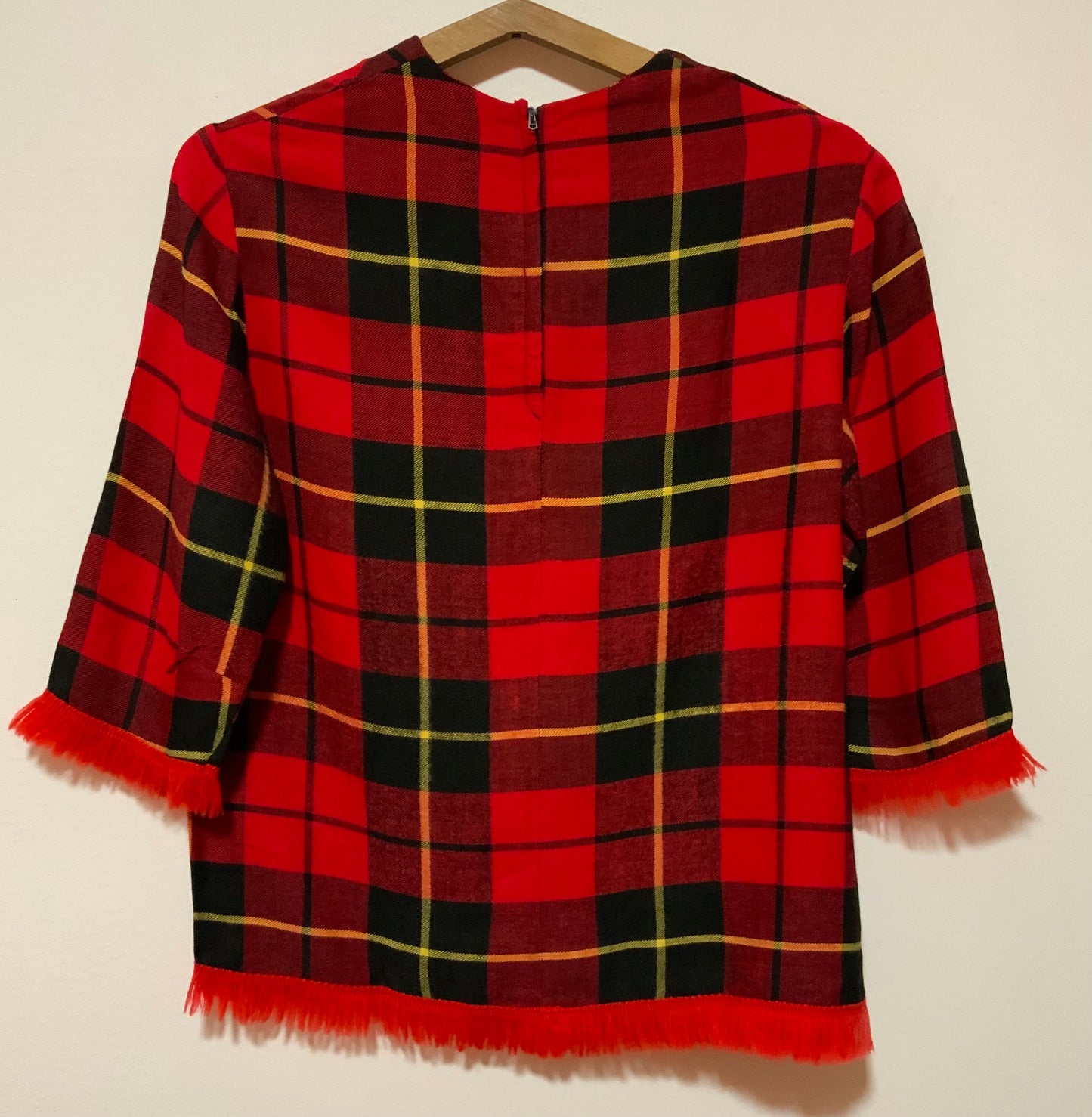 Blouse à tartan écossais Vintage 1970/80