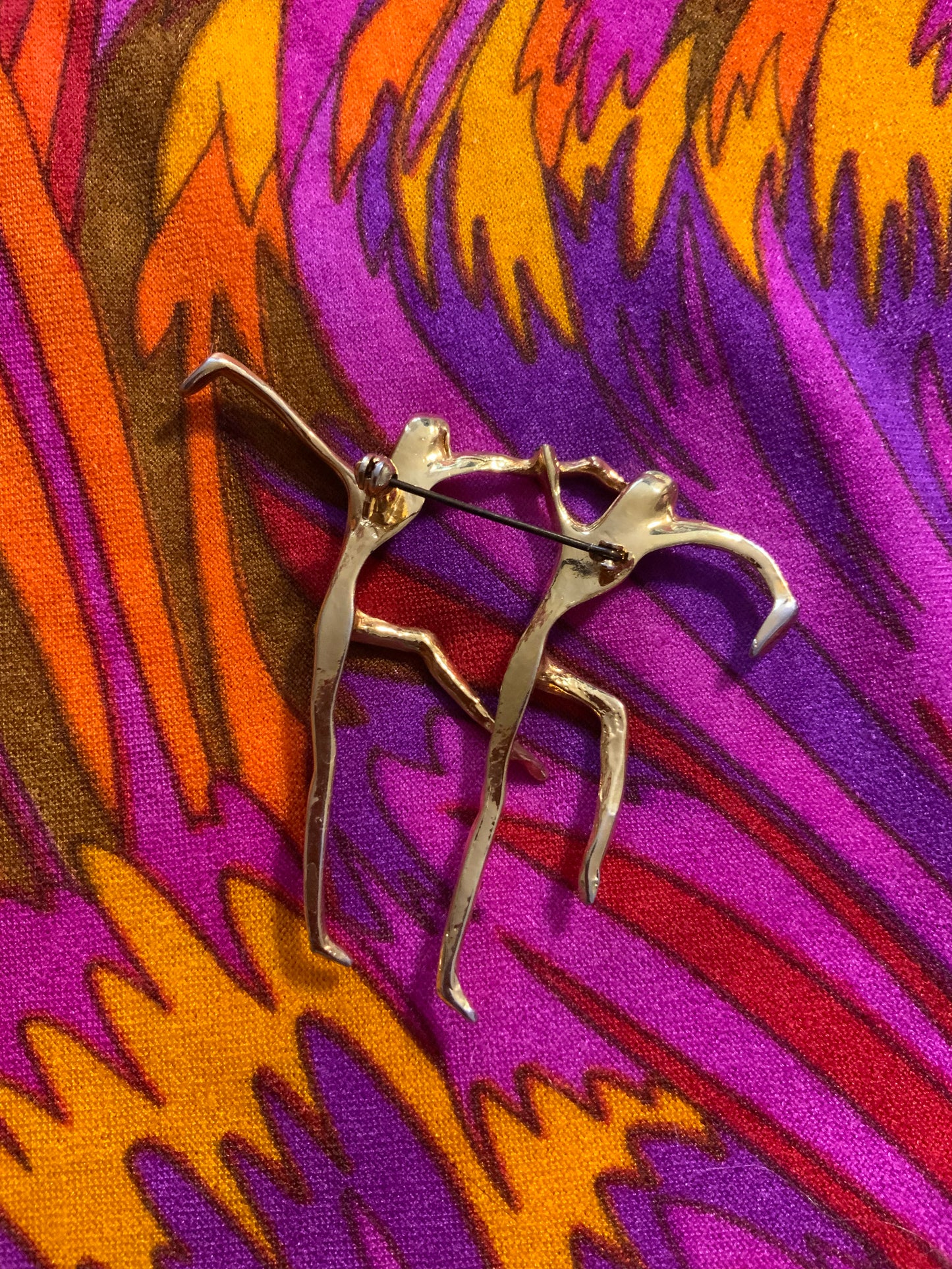 Très Grande Broche Vintage Charles Jourdan Personnages