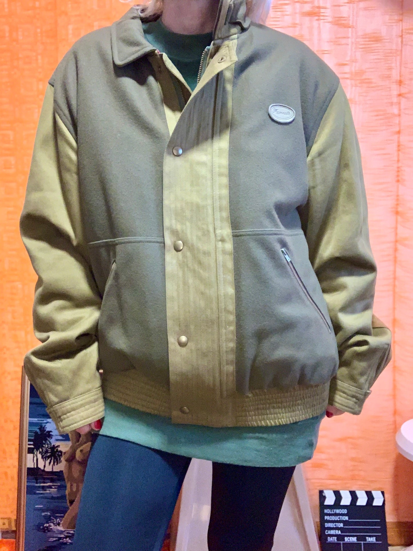 Blouson Faconnable 1990 Ecossais Vintage Designed by Albert Goldberg Made in France -