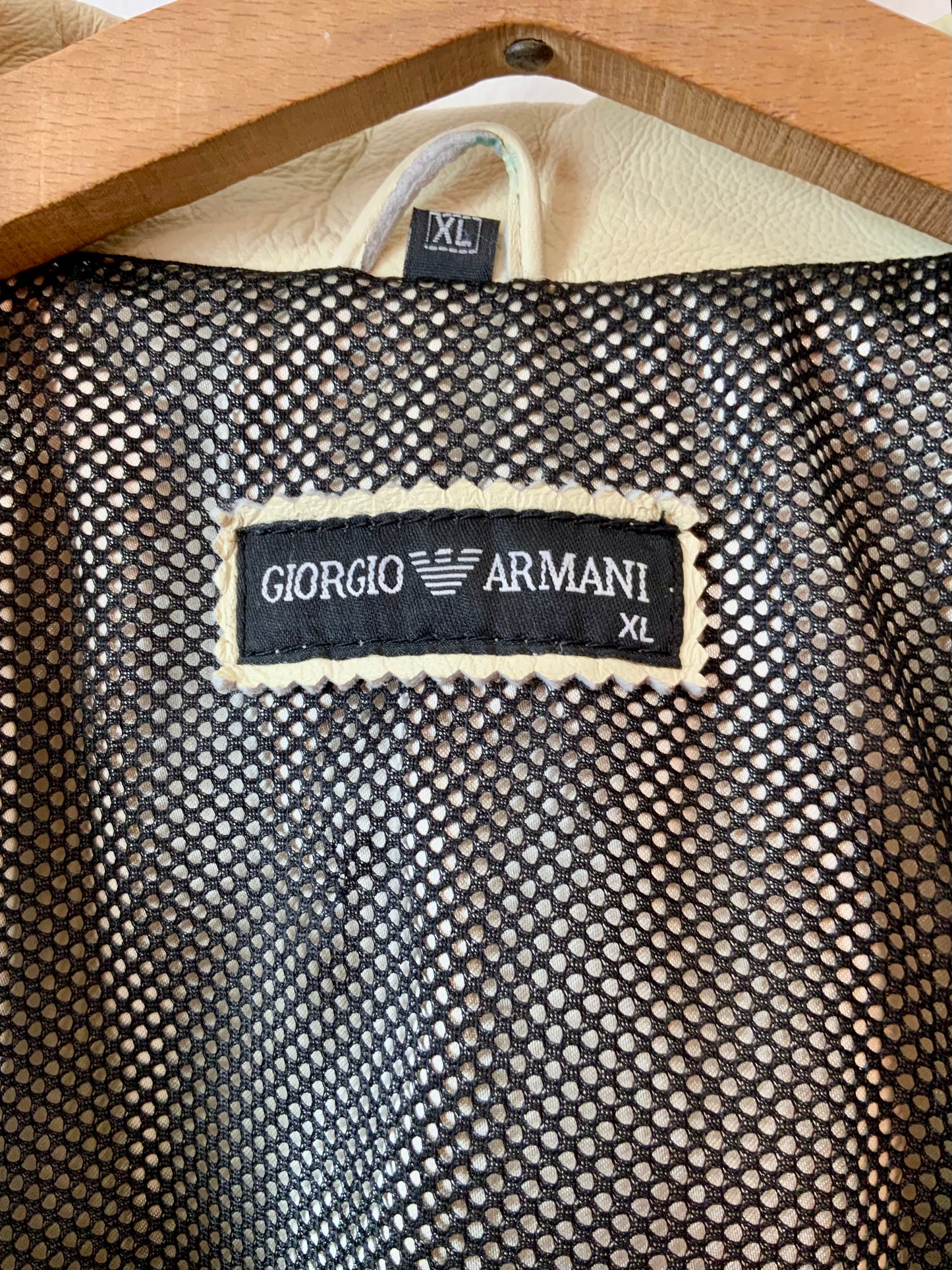 Veste Cuir originale Giorgio Armani Vintage - T50
