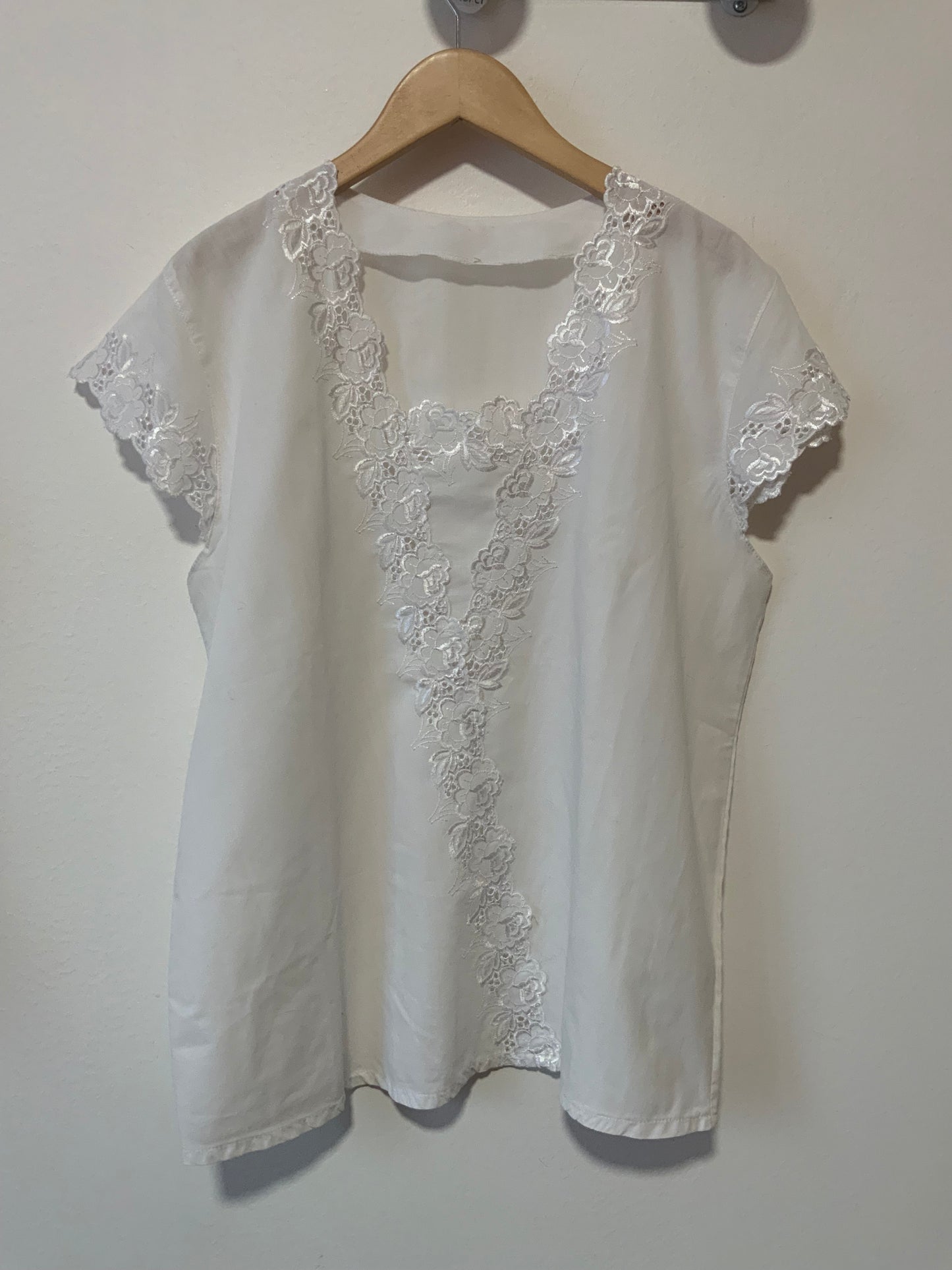 Blouse bohème broderies anglaises Vintage 1980