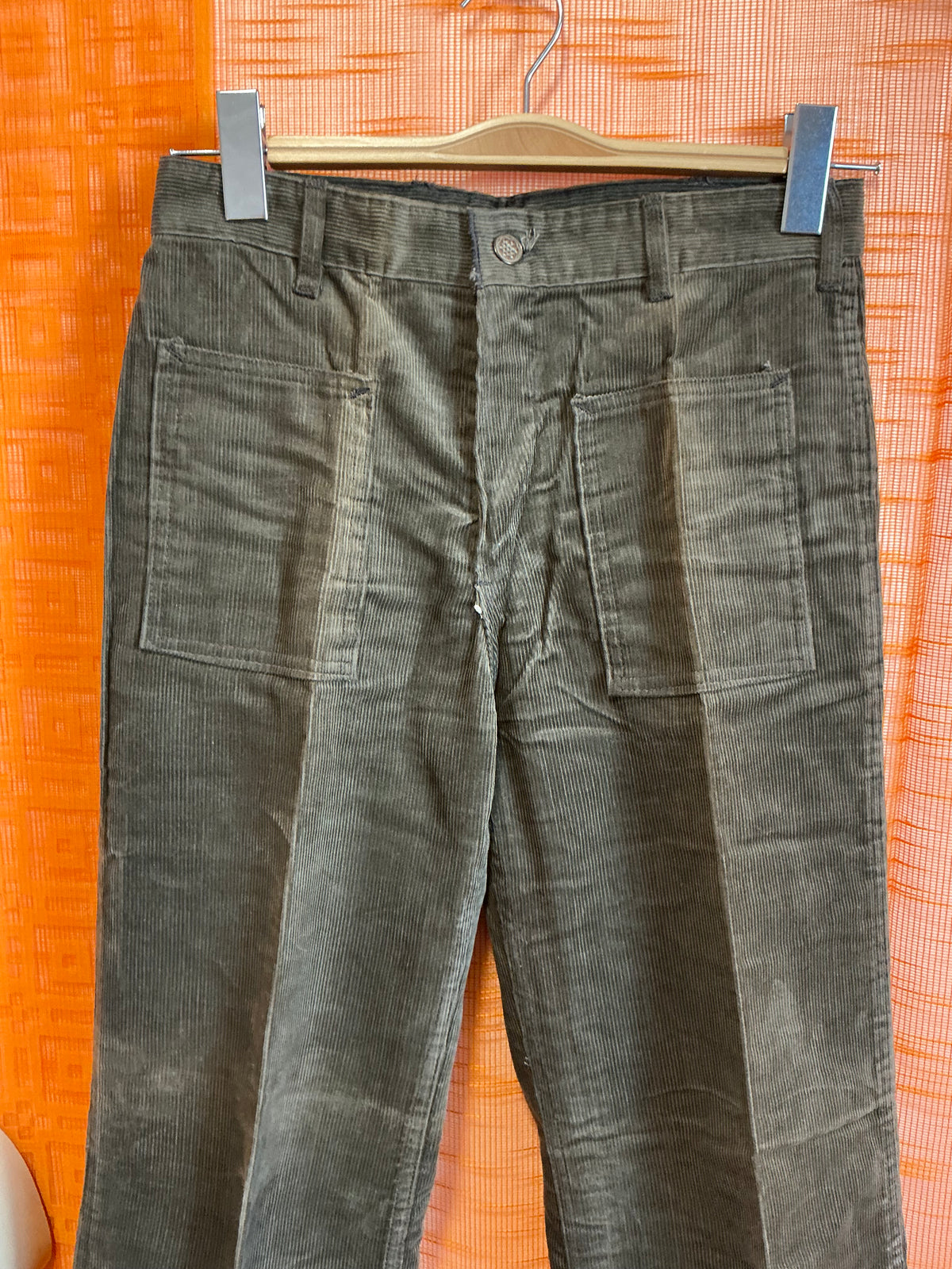 Pantalon Pattes d’éléphant Coupe USA Vintage 1970 Deadstock avec étiquette- Velours côtelé -T36
