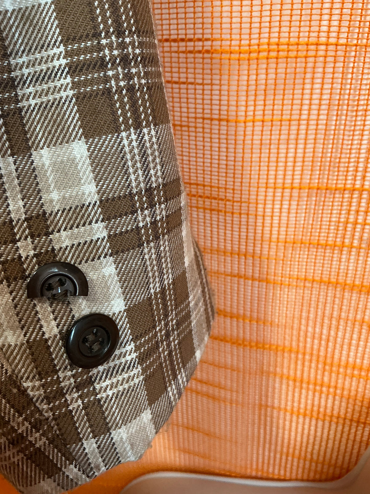 Veste Originale à carreaux Tergal Vintage 1970- T48 maxi.