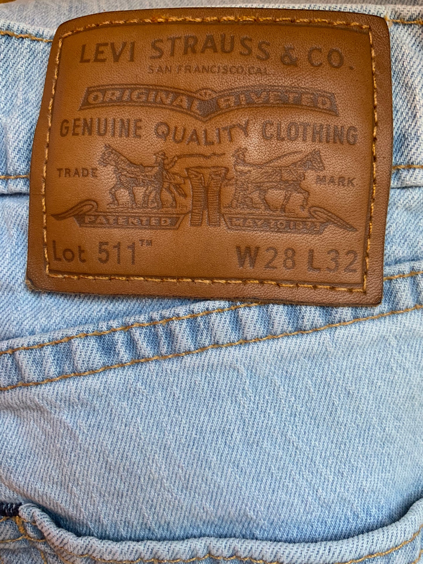 Jean Levi’s 501 Denim bleu clair - T34 W28L32